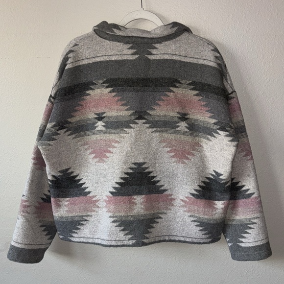 Blue B Collection Oversized Aztec Shacket - Picture 6 of 6